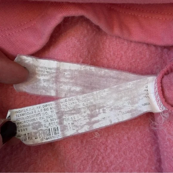 ZARA Bubble Gum Pink Cropped Short Sleeve Sweater Women’s Size Medium - Picture 7 of 9